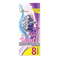 Ξυραφάκια Velvet Touch 4 λεπίδων 5+3 δώρο